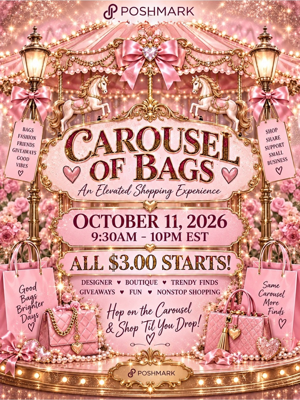 Carousel of Bags! 10/11/2026 9:30am-10pm EST - Picture 1 of 3